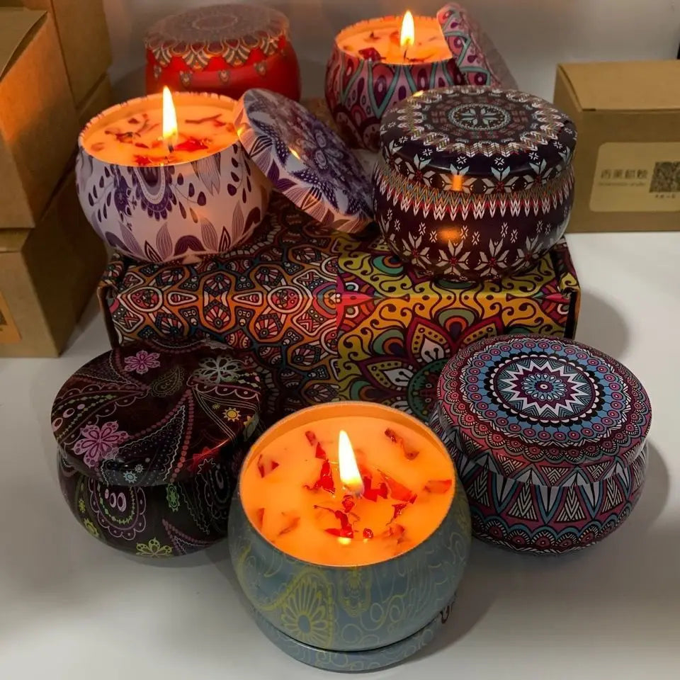 Scented Candle Gift Set – 4 Pack (Decorative Tin Candles)