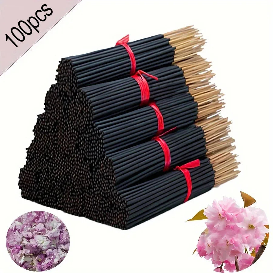 Cherry Blossom Ritual Incense Sticks — Soft Calm Energy Set (100pcs)